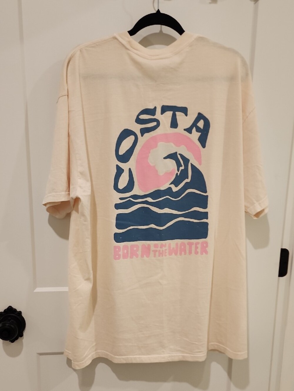 Costa Cream-Tone Short Sleeve Logo Tee for Men - Picture 4 of 4